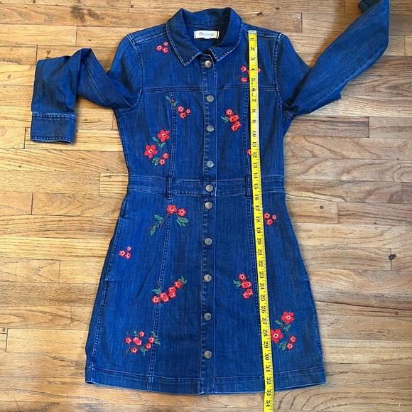 Madewell Cherry Blossom Denim Dress - Picture 8 of 11